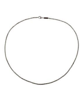 Chopard 18K White Gold Rolo Link Chain Necklace 16" #25043